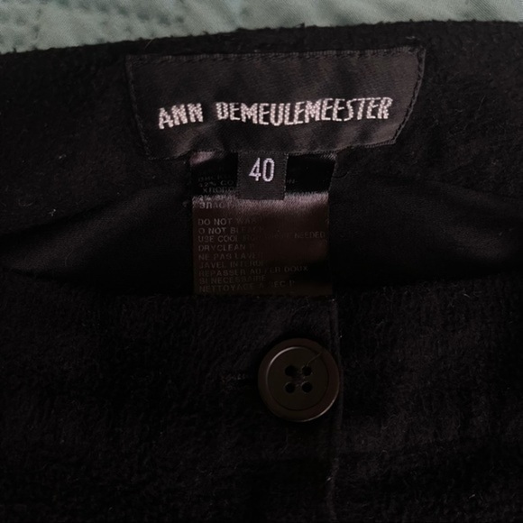 ANN DEMEULEMEESTER Black Felt Ankle High Trousers - Picture 4 of 12